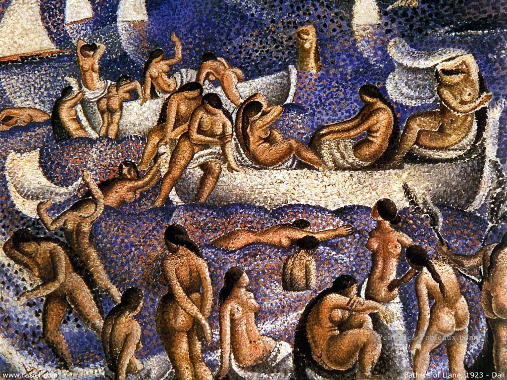 リャネの海水浴客 サルバドール・ダリ油絵